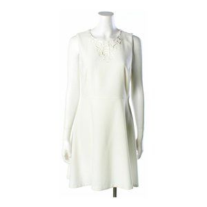 Trina Turk White Embellished White Dress Size 10